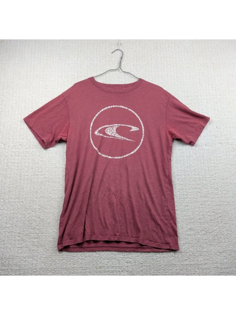 Y2K O’Neill Mens Doodle Logo Artsy Graphic T Shirt Sage Red Surf Skate Sz M